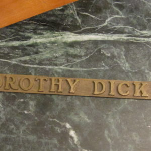 dorothy dick metal nameplate