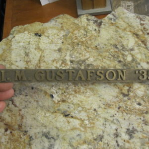 gustafson metal nameplate