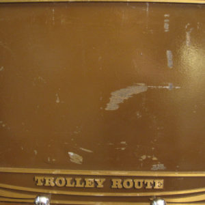 Vintage Bronze Trolley Sign