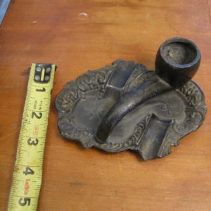 Antique Ashtray Pipe Match Holder
