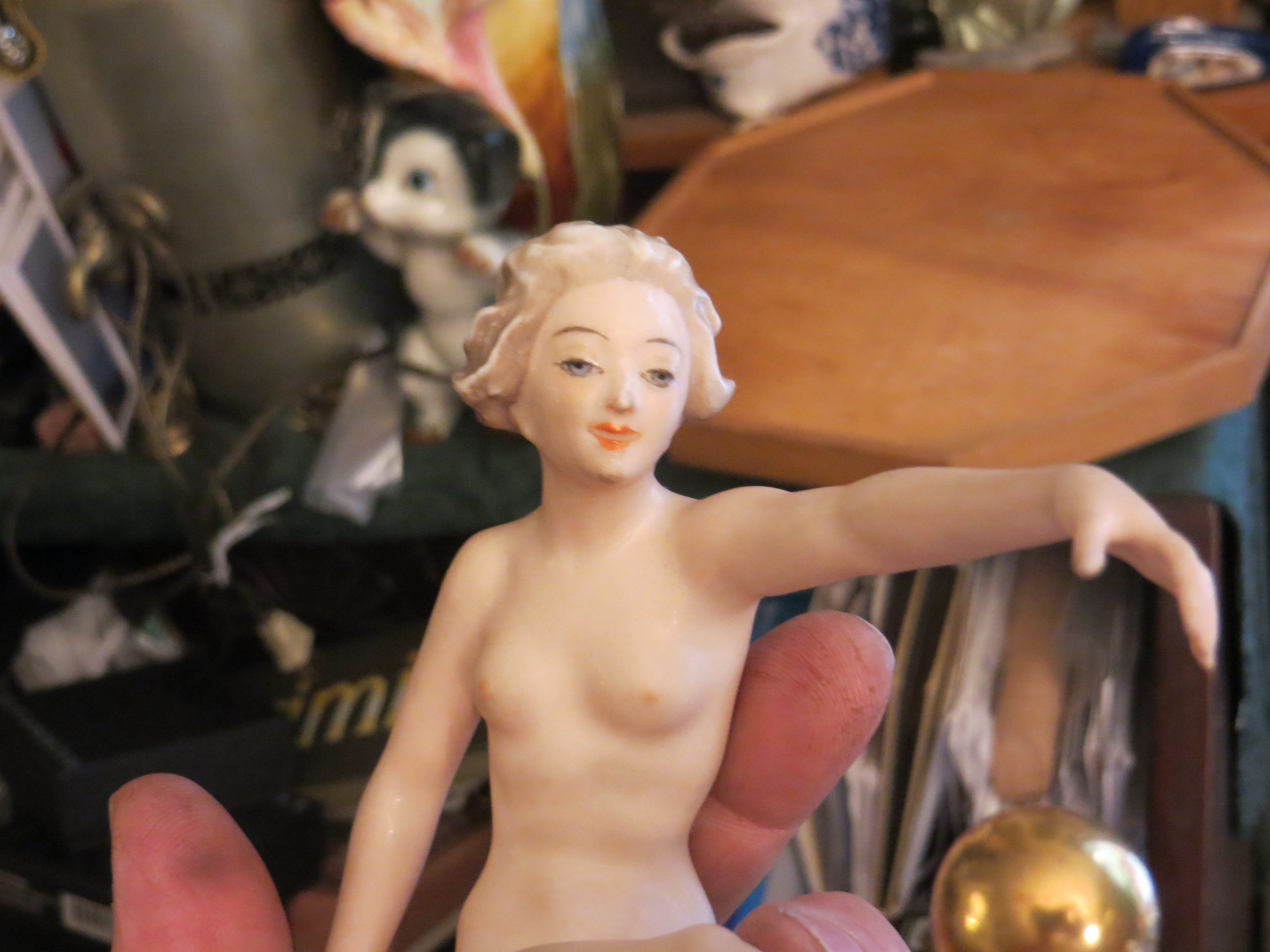 Art Deco Hutschenreuther Porcelain figurine Nude Ball Player C Werner