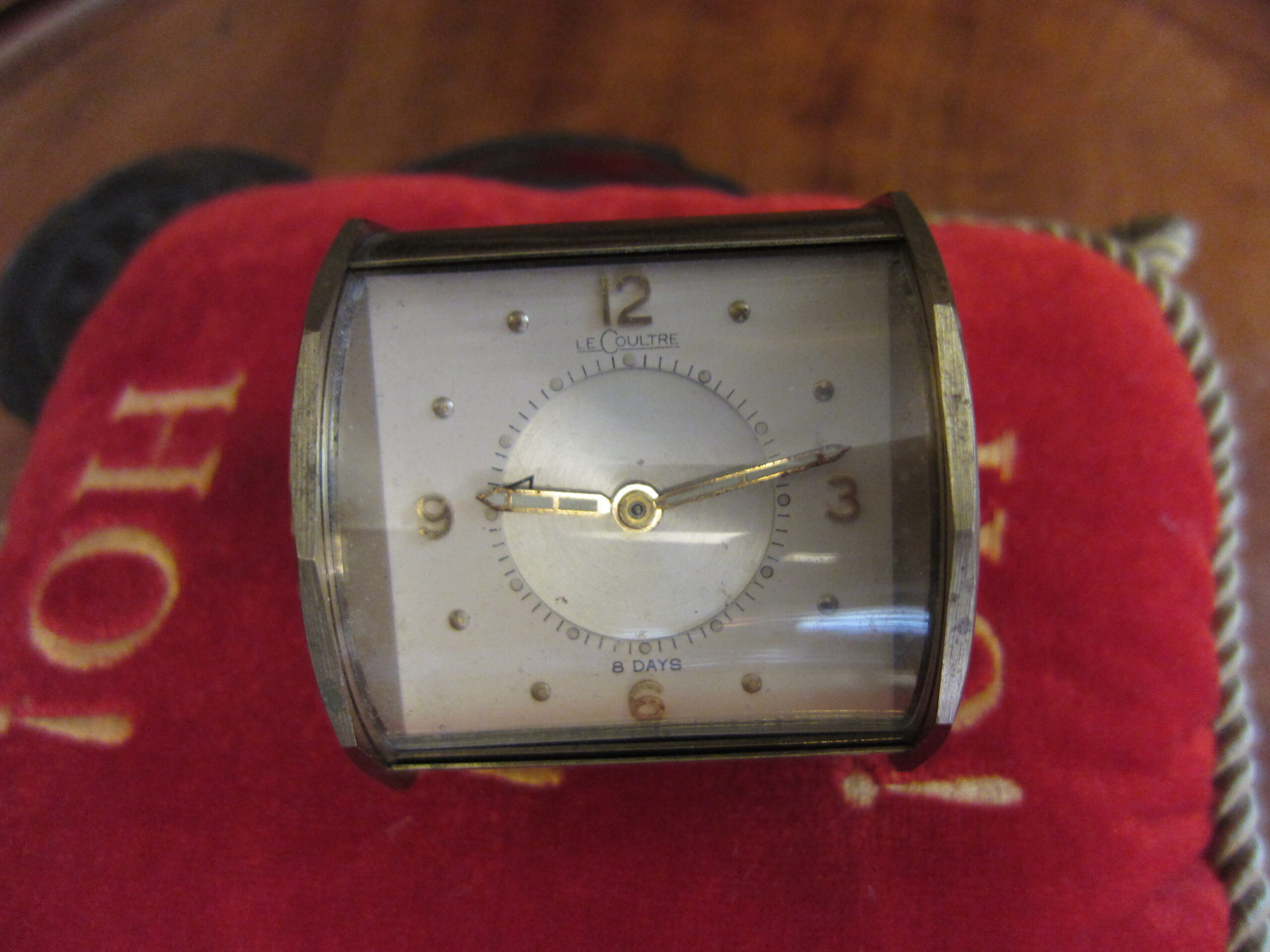 LeCoultre 8 Day Travel Alarm Clock, Swiss Made, Number 53