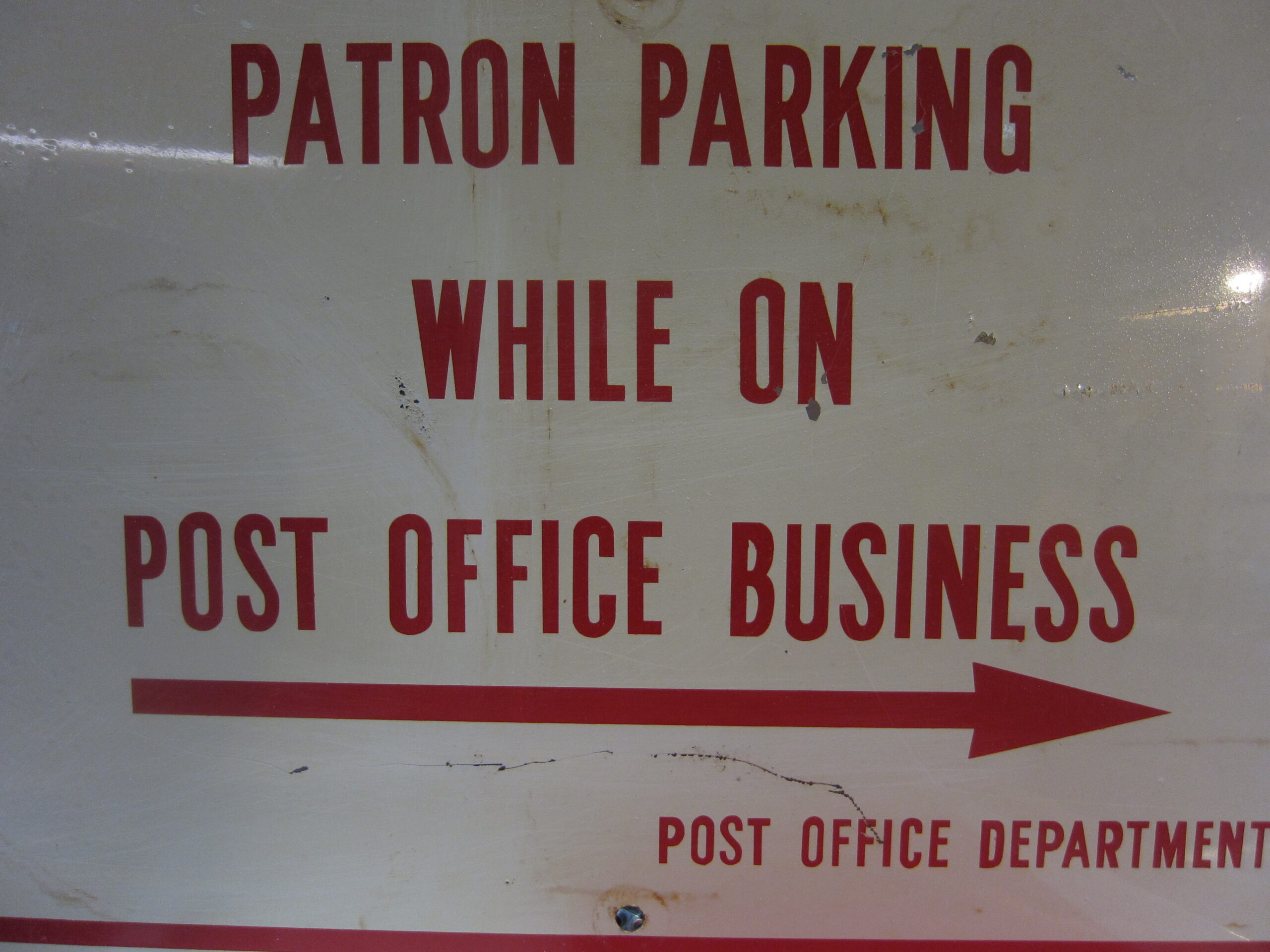 Vintage Post Office Metal Sign Scioto Sign Co
